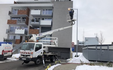 Oprava a nastavenie areálového vonkajšieho osvetlenia